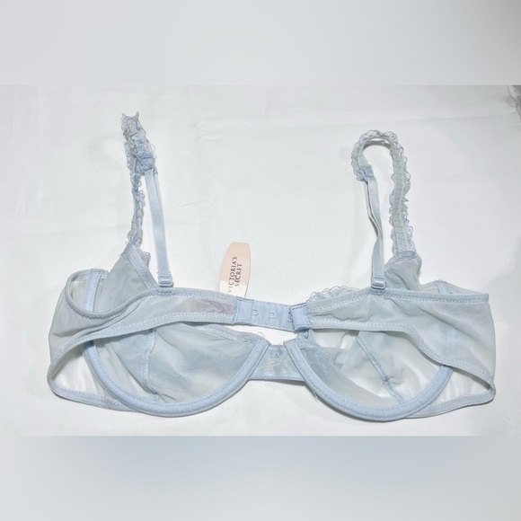 Vintage | Victoria’s Secret Sheer Ruffle Balconette Bra – Baby Blue – 36C – NWT - Picture 4 of 4